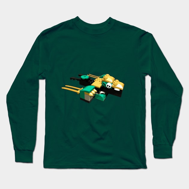 Brick Creations - The Golden Dragon Long Sleeve T-Shirt by druscilla13